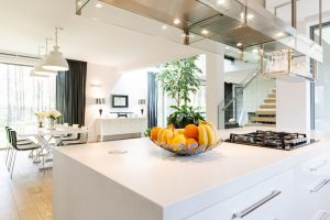 open plan kitchen lighting and electrics